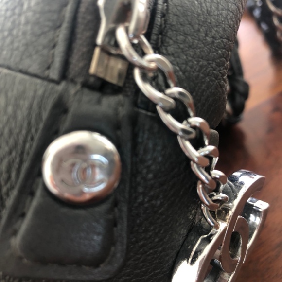 CHANEL BAG GRAY METALLIC CALFSKIN LUXE LIGNE BOWLER MEDIUM - Picture 3 of 15